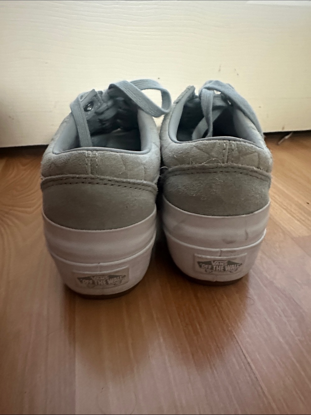 Vans Light Gray Suede platform Sneakers - Picture 4 of 6
